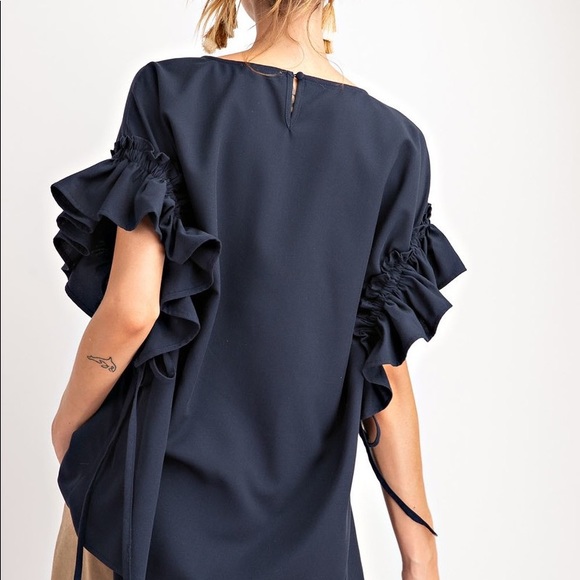 Spring Ruffled Top Soft Bohemian Chic Style - Picture 3 of 3